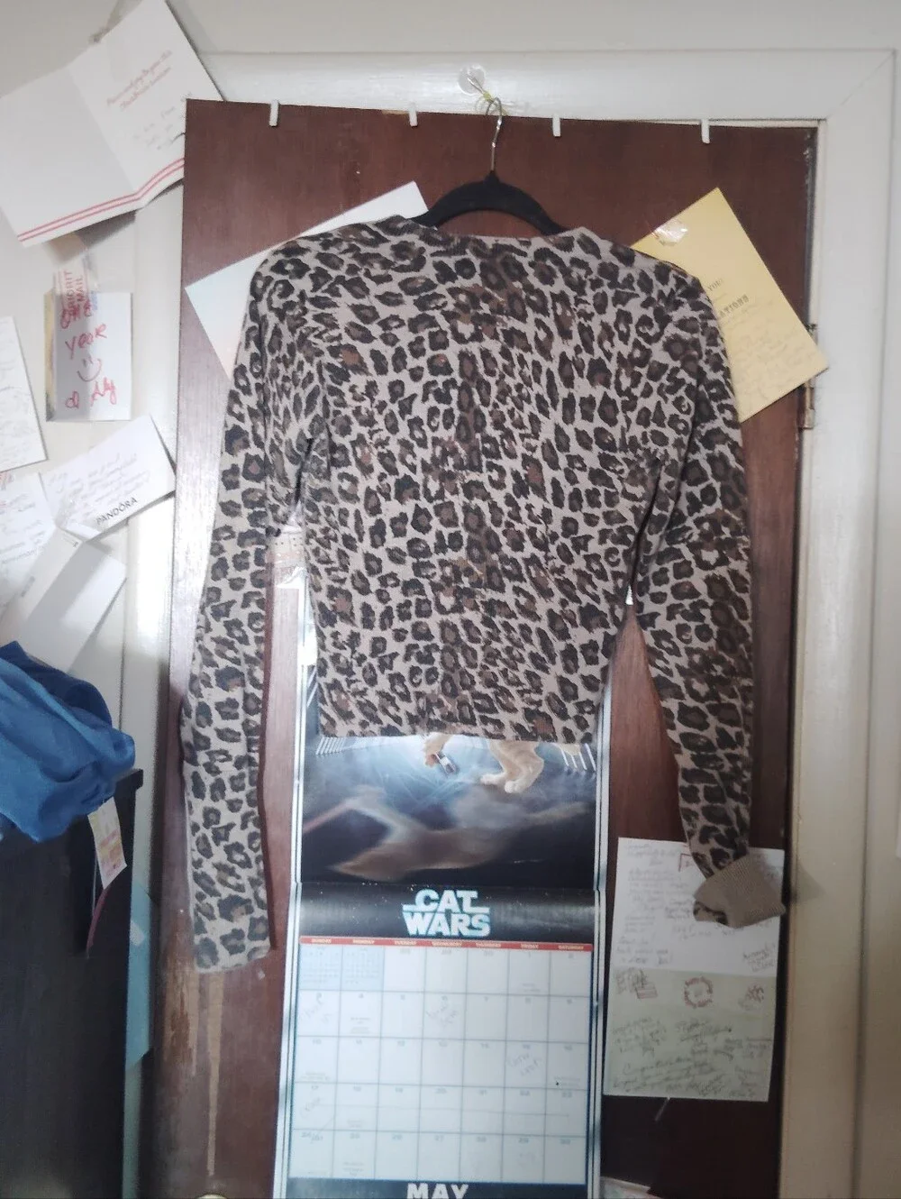 LULUS Alfara Brown Leproard Print Button Front Cardigan - Size Small - Picture 6 of 9